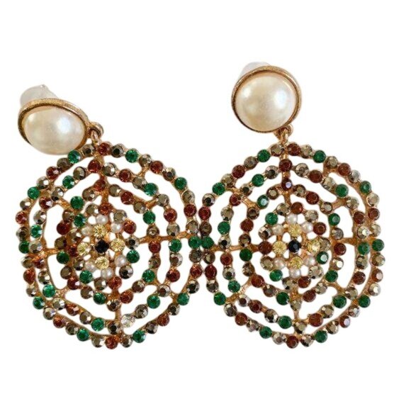 Zara Multi Jewel Toned Earrings - Picture 2 of 3